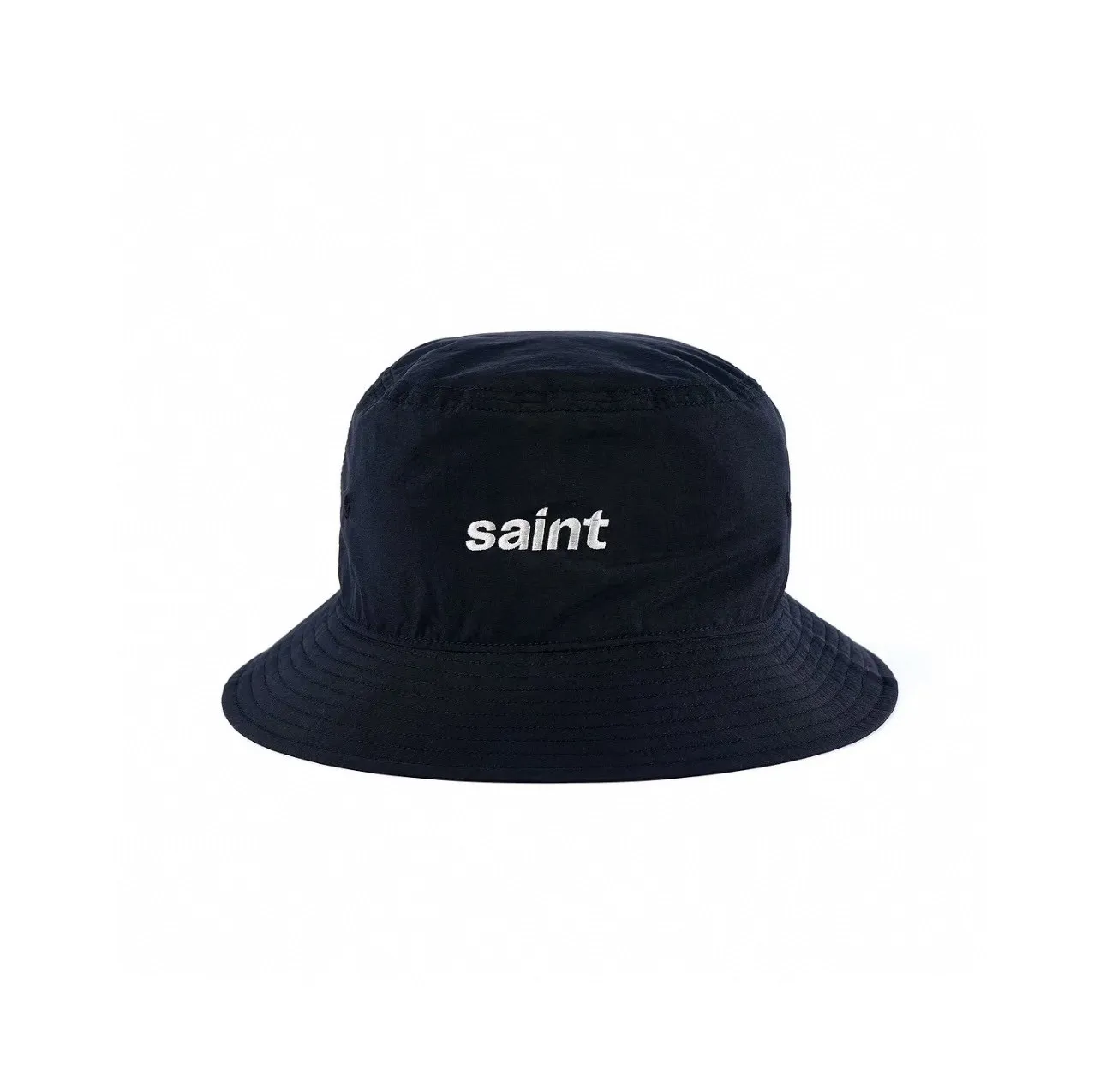 P78💰 SAINT official website 25SS new classic embroidered letter small label fisherman hat color: black milky white